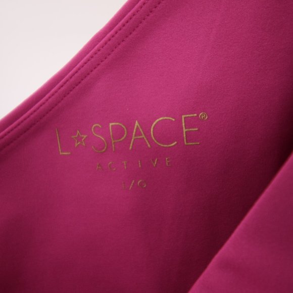 L*Space Pink Purple Genesse Top One Shoulder Sports Bra Size Large NWT - Picture 6 of 8